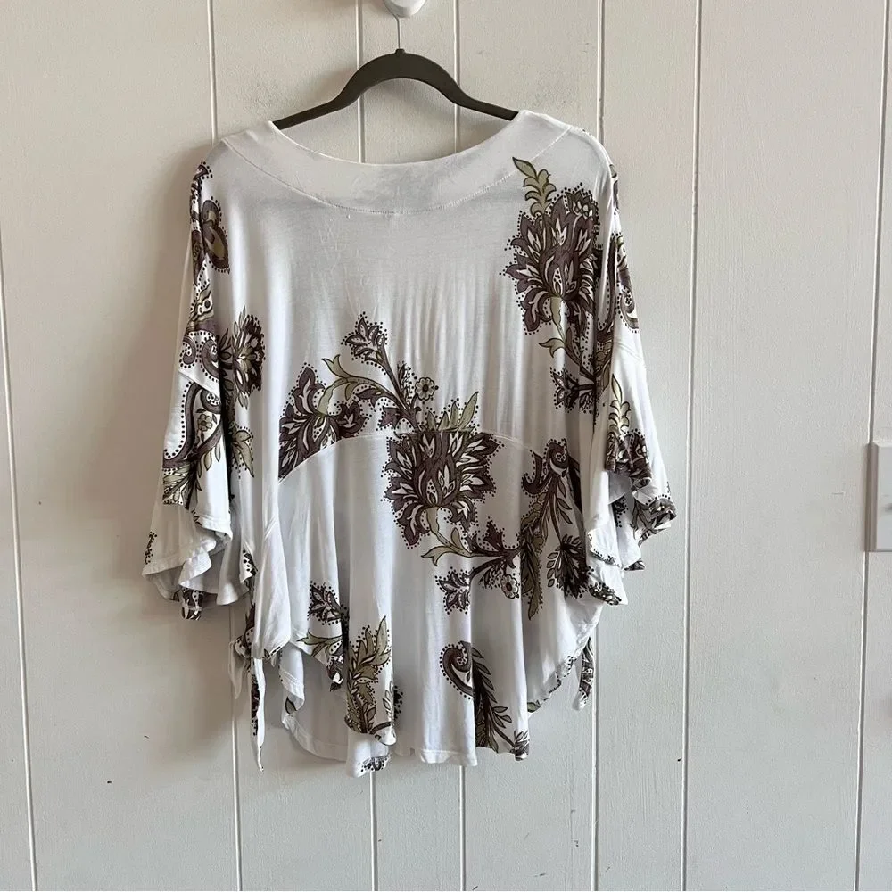 Free People Maui Wowie Printed Floral Blouse
